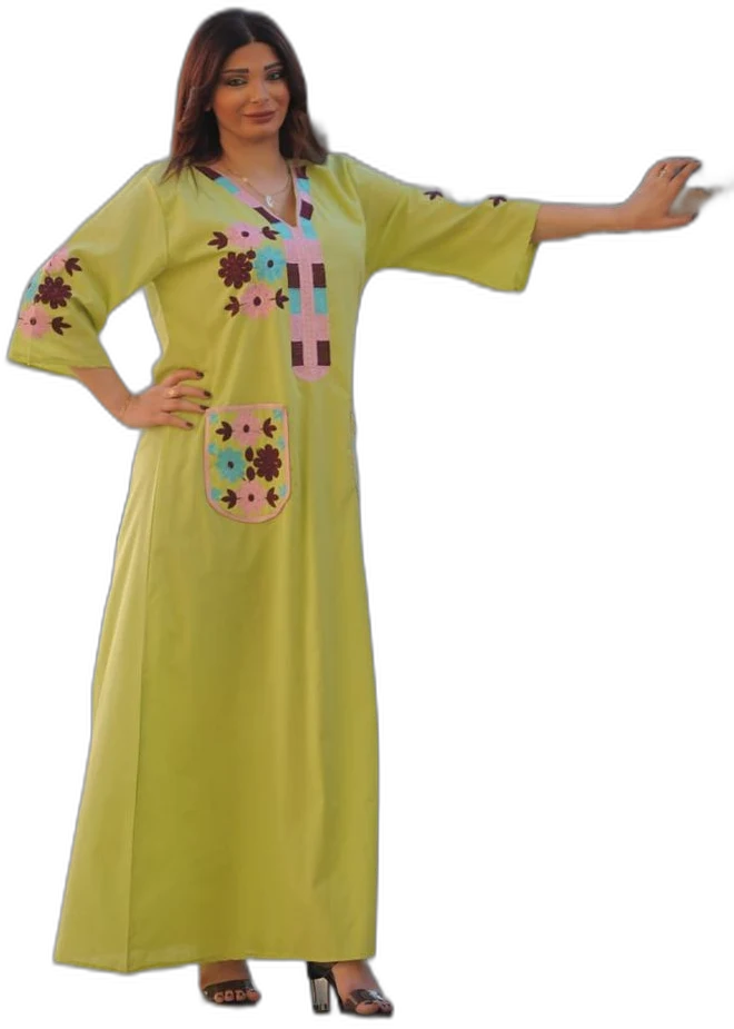 عباية أخضر ليموني